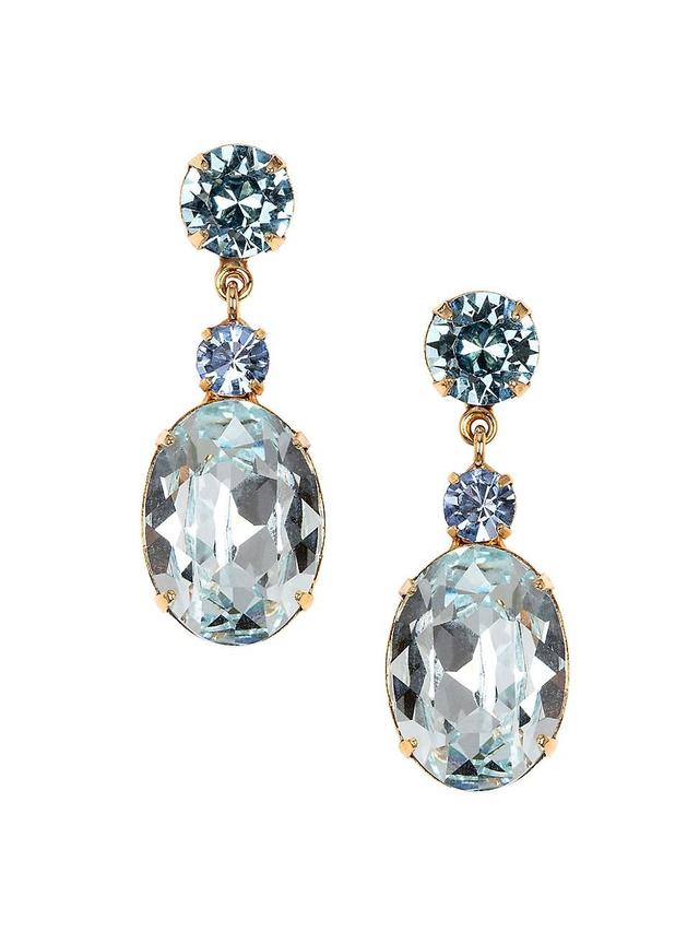 Womens Justine 18K Gold-Plated & Glass Crystal Drop Earrings Product Image