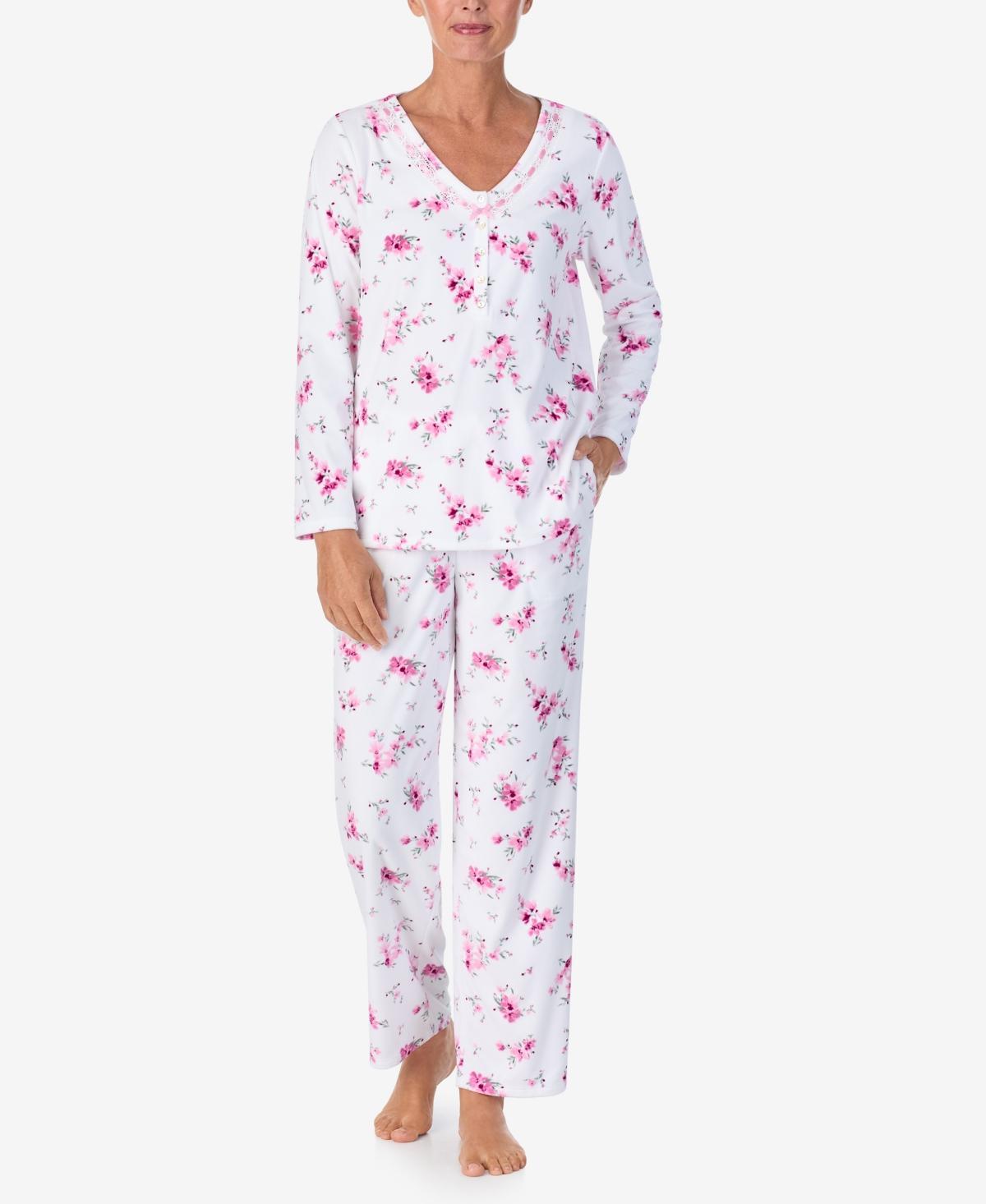 Aria Womens Long Sleeve Pajama Set Product Image