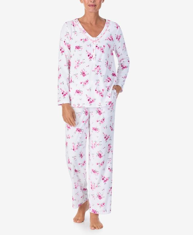 Aria Womens Long Sleeve Pajama Set Product Image