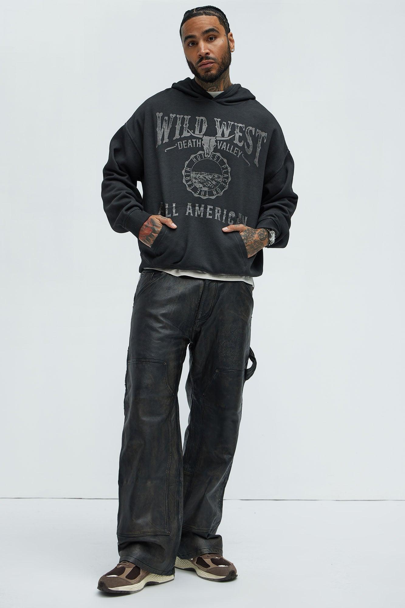 Tyson Wild West Oversized Hoodie - Black Product Image