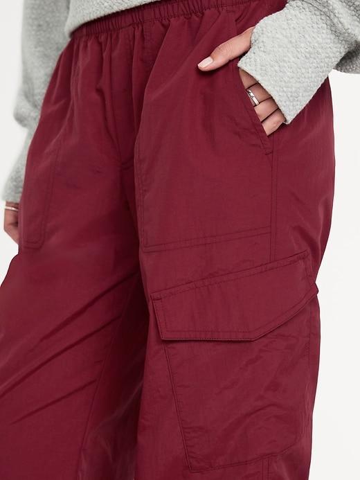 High-Waisted Ankle-Zip Cargo Joggers Product Image