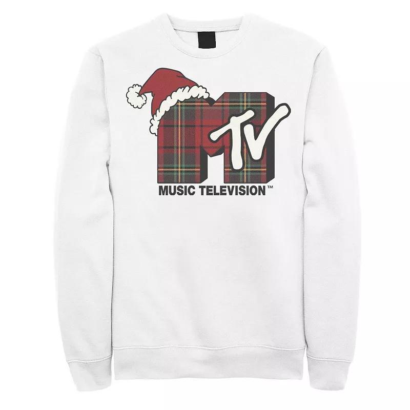 Mens MTV Christmas Plaid Graphic Fleece Product Image