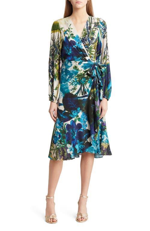 KOBI HALPERIN Zuri Floral Long Sleeve Wrap Dress Product Image