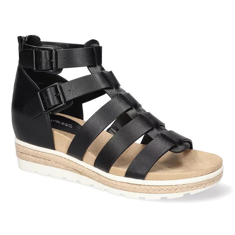 Easy Street Womens Simone Zip Wedge Sandals Product Image