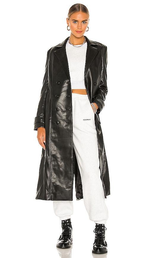 Bardot Faux Leather Trench Coat product image