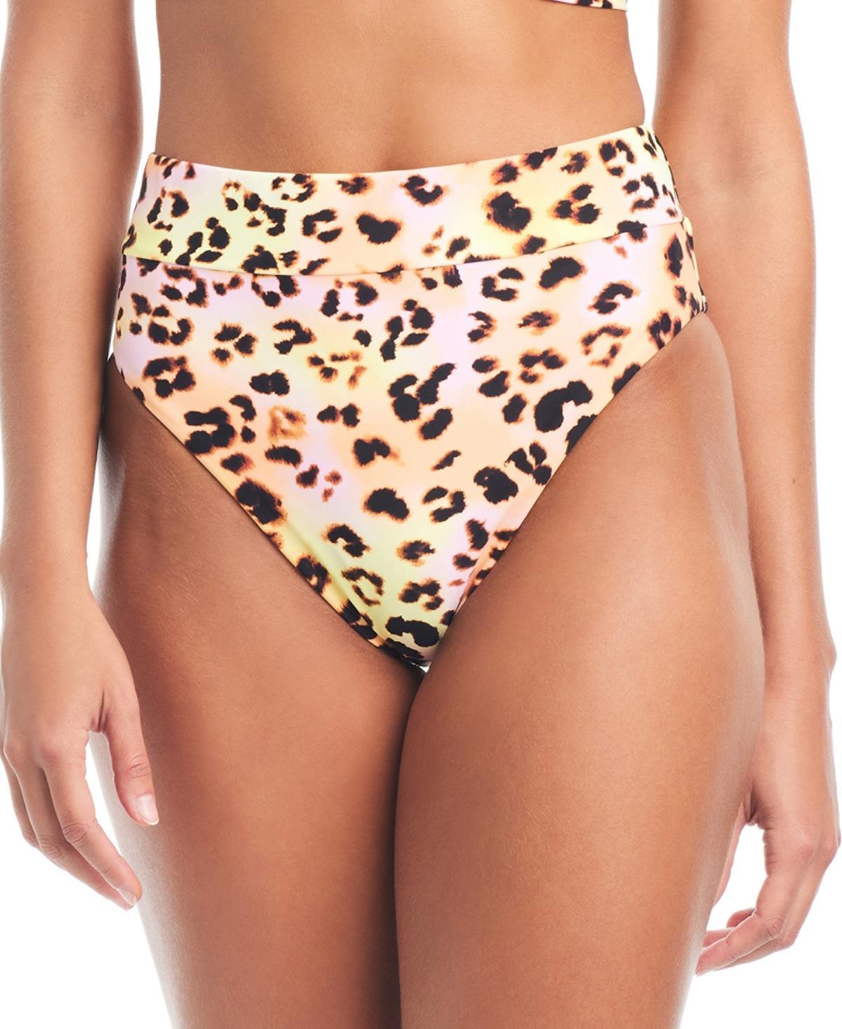 Bar Iii Womens Animal-Print High-Waist Bikini Bottoms, Created for Macys Product Image