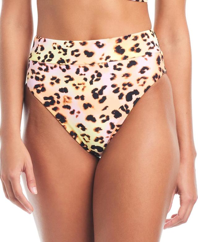 Bar Iii Womens Animal-Print High-Waist Bikini Bottoms, Created for Macys Product Image