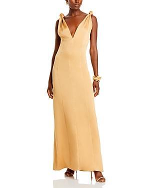 Womens Naiomy Knotted Satin Maxi Dress Product Image