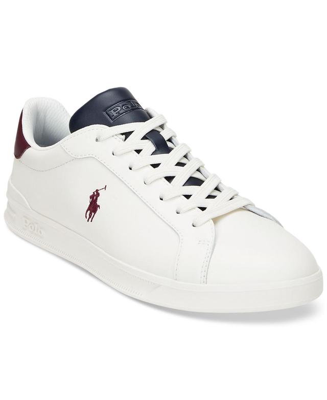 Polo Ralph Lauren Mens Heritage Court Ii Leather Sneaker - WHITE/NAVY Product Image