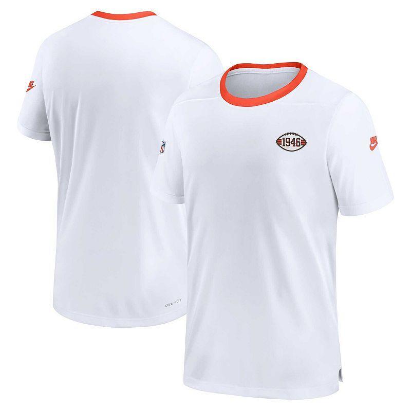 Mens Nike White Cleveland Browns Sideline Coaches Alternate Performance T-shirt Product Image