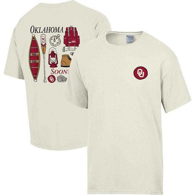 Mens Comfort Wash Cream Oklahoma Sooners Camping Trip T-Shirt Product Image