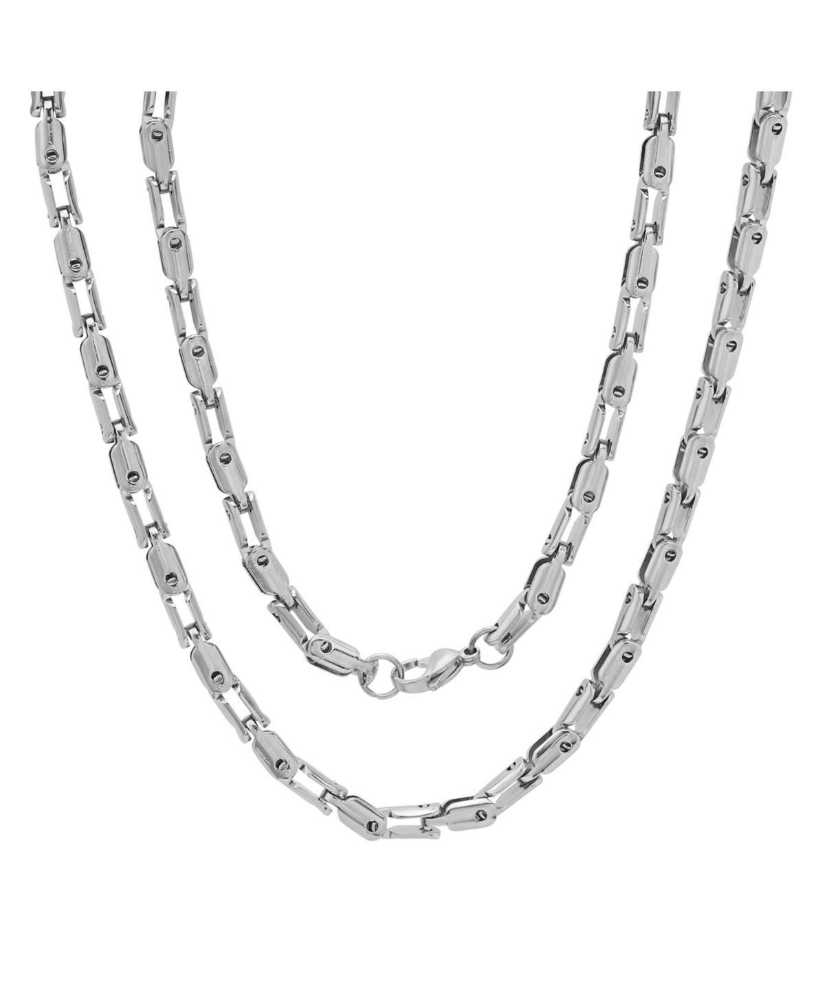 Steeltime Mens Stainless Steel 24 Rounded Bicycle Link Chain Necklaces Product Image