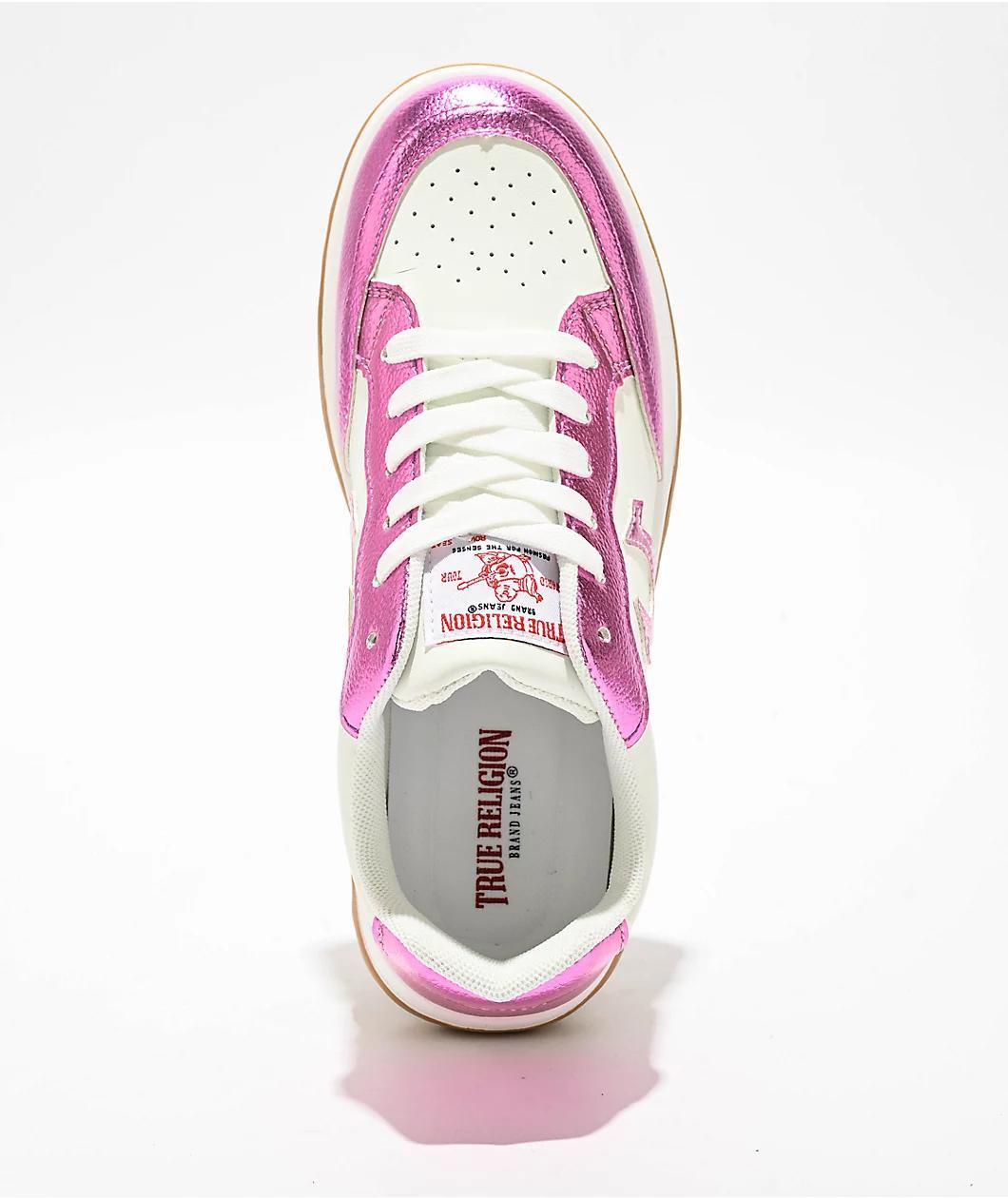 True Religion Karlie Pink & White Shoes Product Image