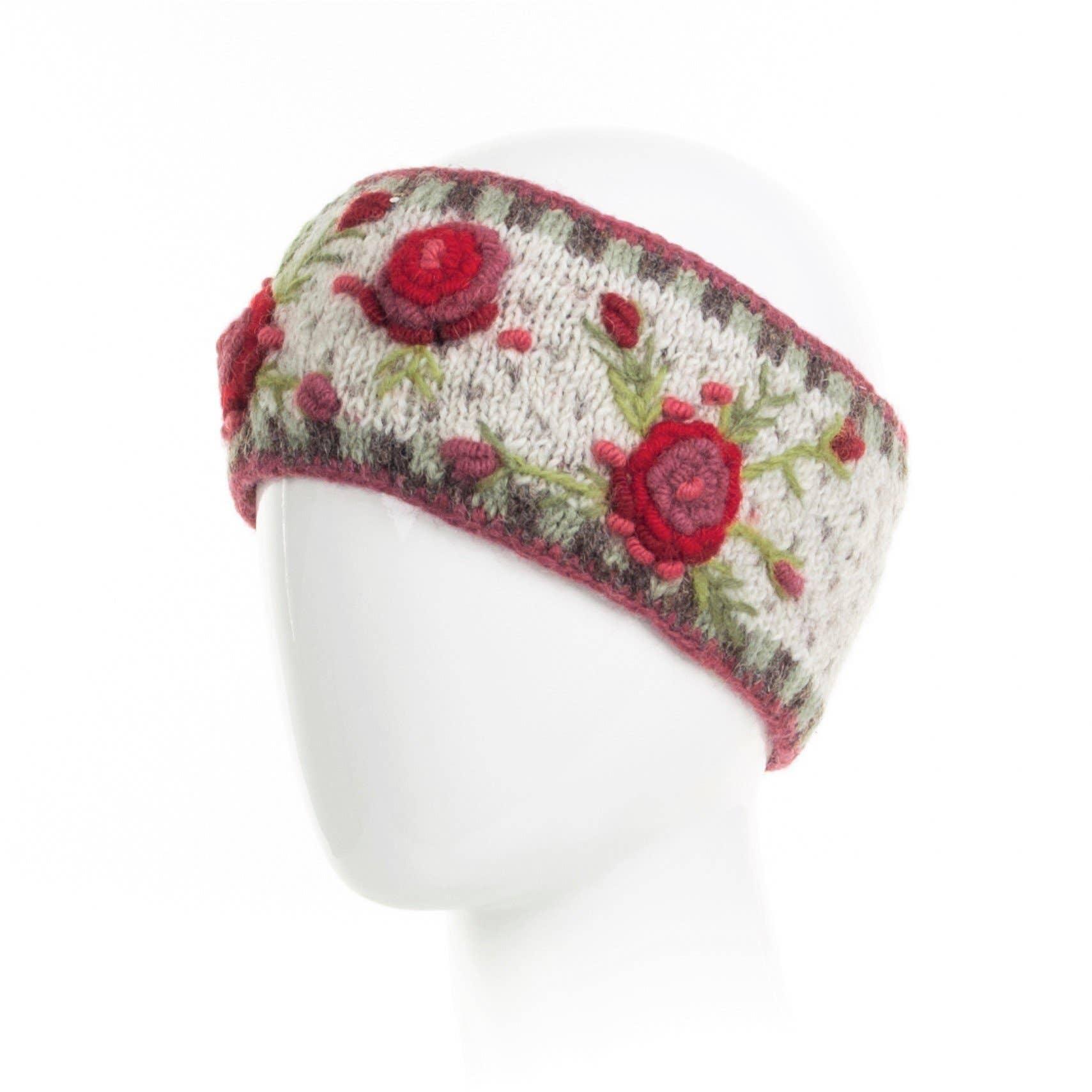 Aubrey  - women's wool knit headband: Petal Product Image