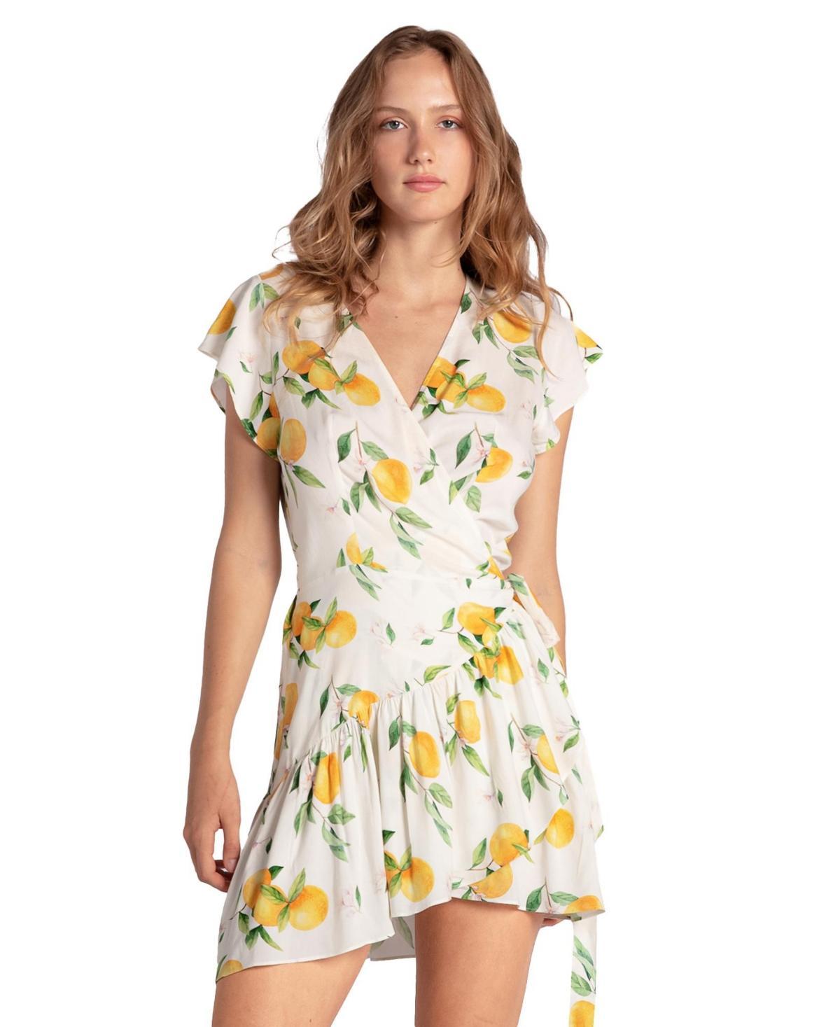 Belle & Bloom Womens Love Shack Mini Wrap Dress - Light Product Image