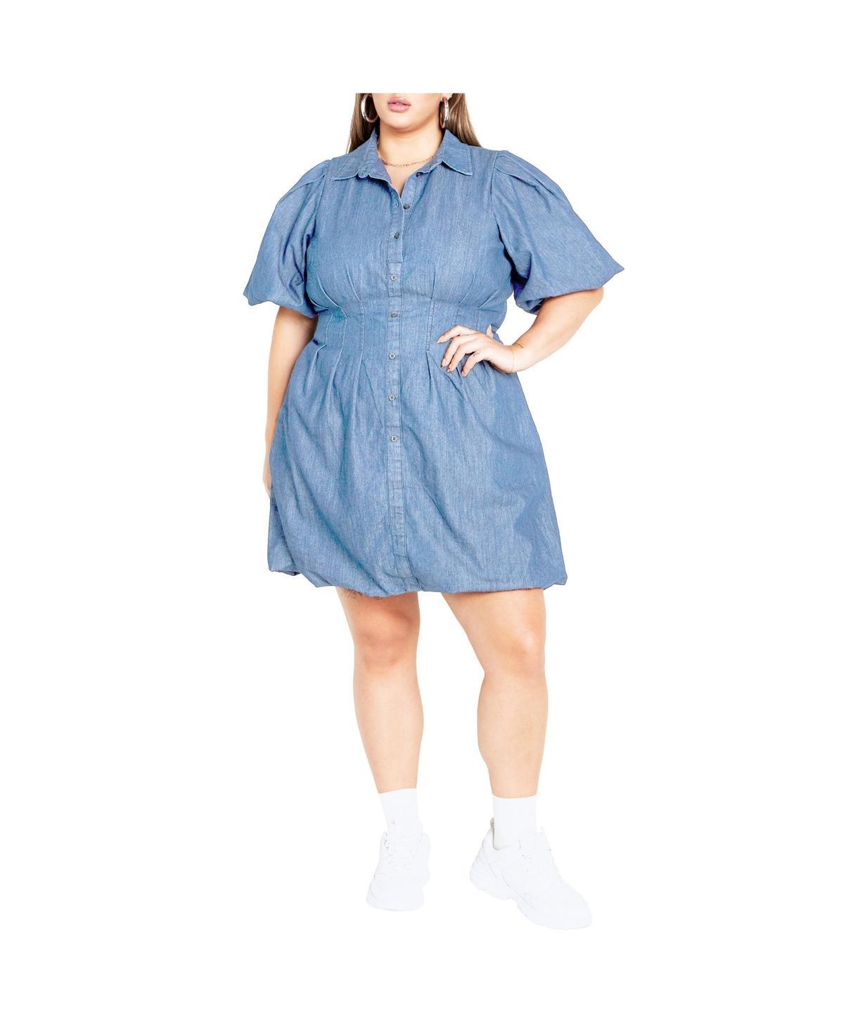 City Chic Womens Denim Ella Dress product image