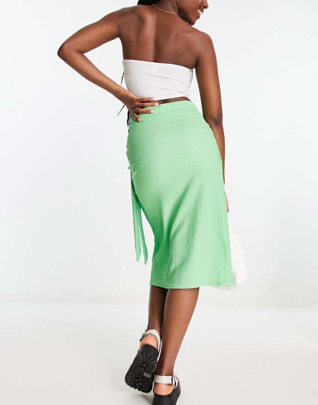 Pieces wrap midi sarong skirt Product Image