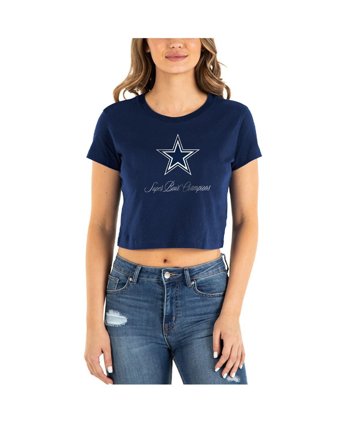 Womens New Era Dallas Cowboys Historic Champs T-Shirt Blue Product Image