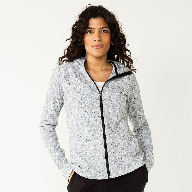 Womens Tek Gear Essential Hooded Jacket White Product Image