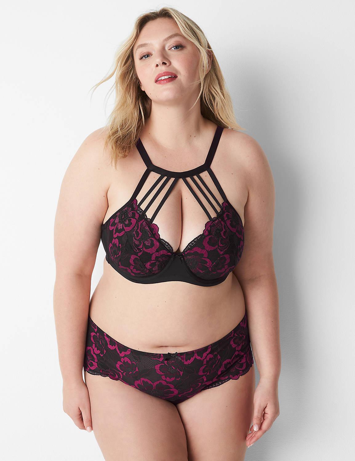 High-Neck Lightly Lined Balconette Bra Product Image