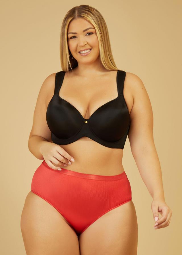 Plus Size Striped Satin Briefs Ashley Stewart Product Image