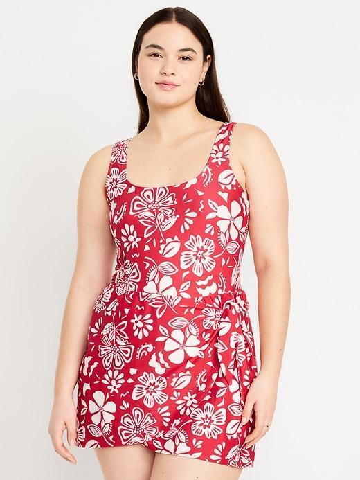 Side-Tie Swim Dress Product Image