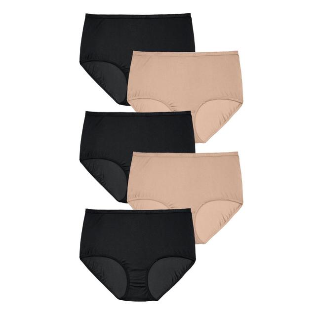 Comfort Choice Womens Nylon Brief 5-Pack Product Image