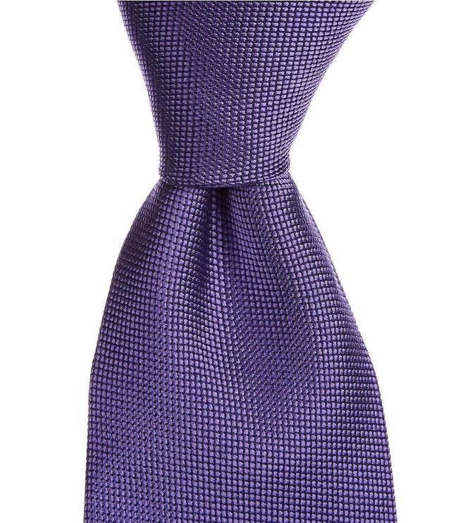 Roundtree & Yorke Solid Textured 3 3/8#double; Woven Silk Tie Product Image