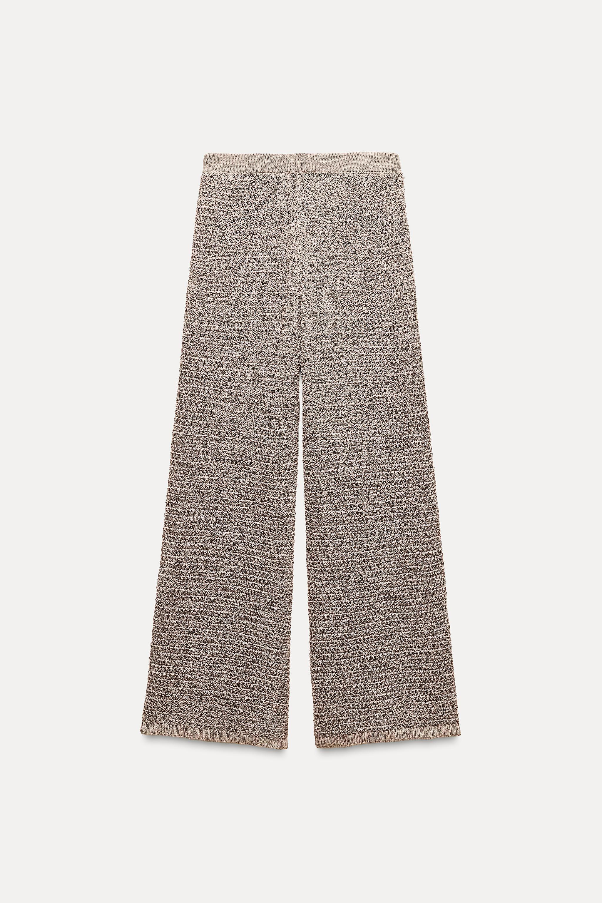 WIDE LEG KNIT PANTS Product Image