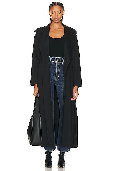 NOUR HAMMOUR for FWRD Victoria Coat Black. (also in ). Product Image