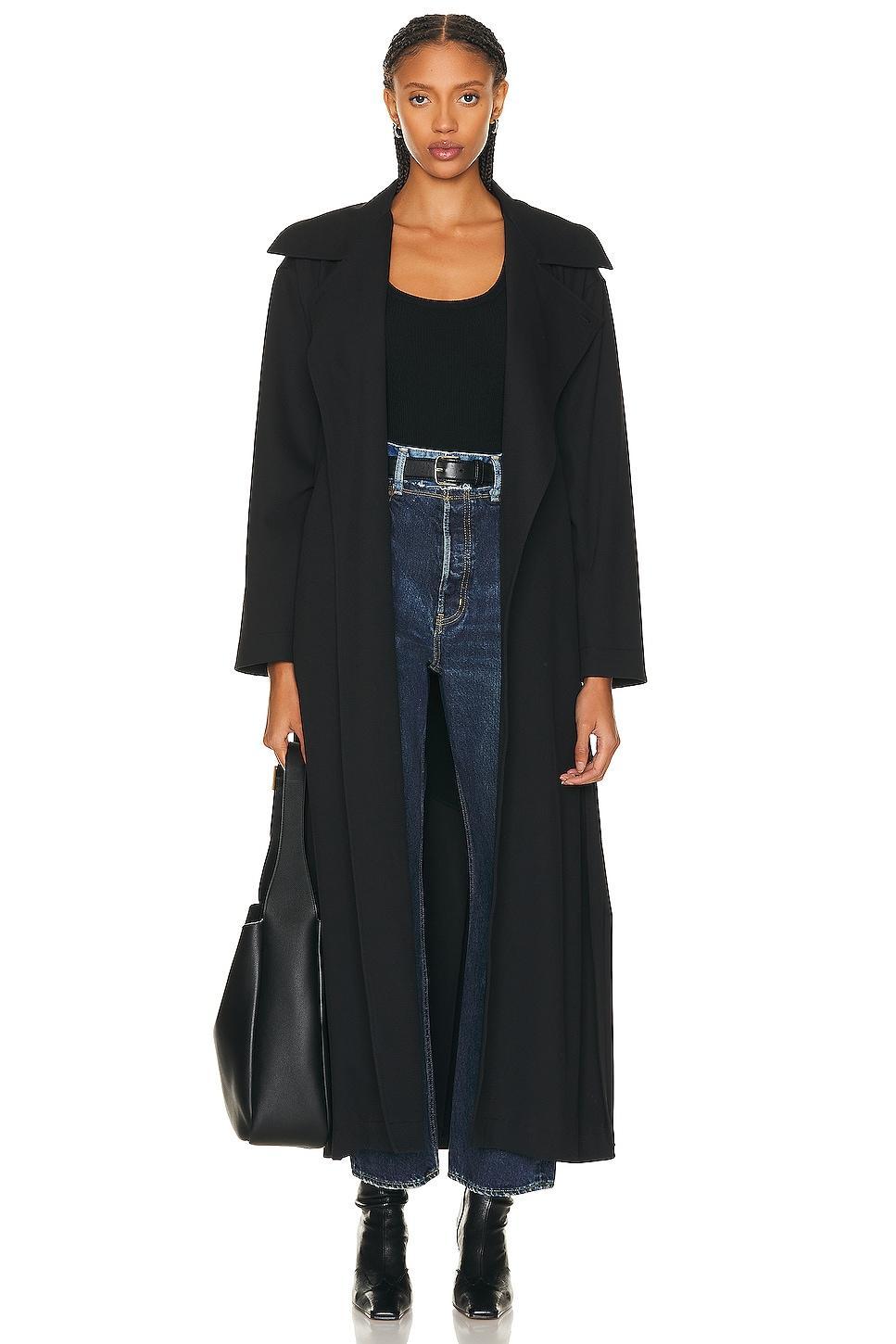 NOUR HAMMOUR for FWRD Victoria Coat Black. (also in ). Product Image