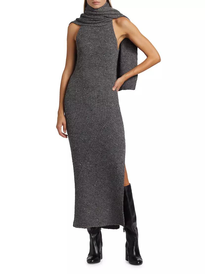 Kiandra Ribbed Scarf Maxi Dress Product Image