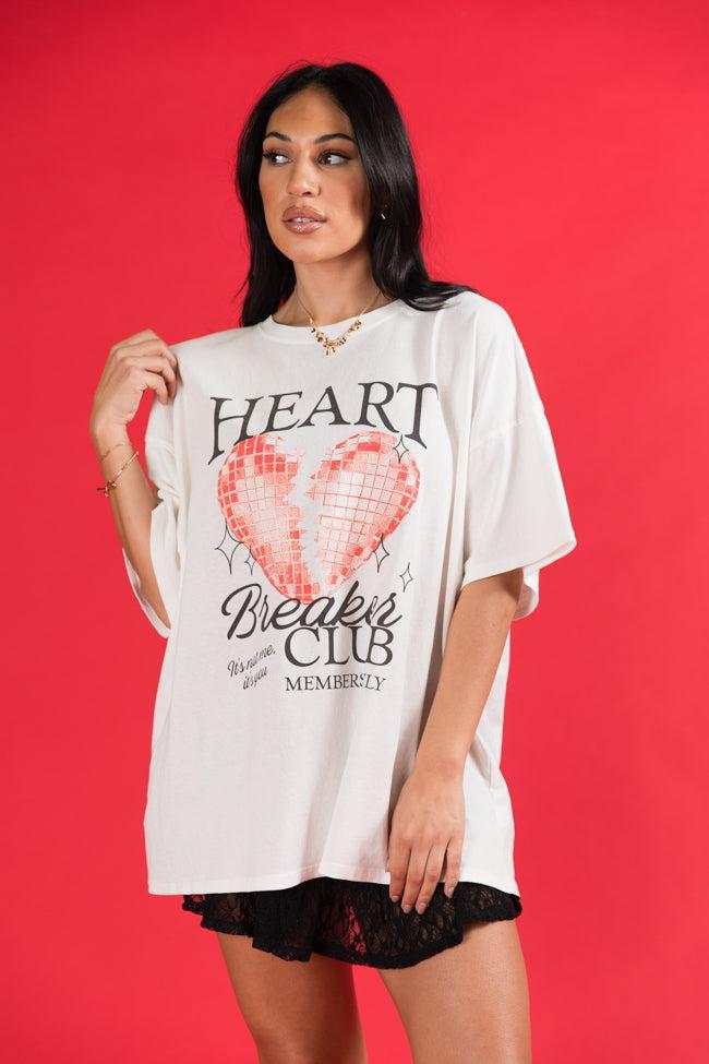 Heart Breaker Club Hyfve Off White Oversized Graphic Tee Product Image