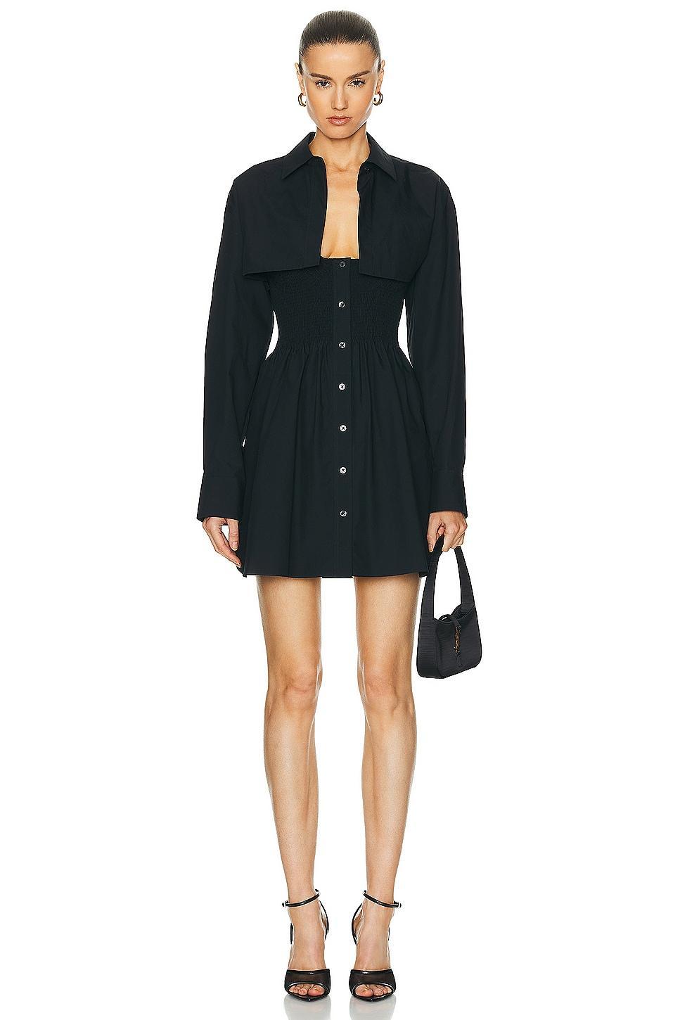 Alexander Wang Smocked Mini Dress With Overshirt Product Image