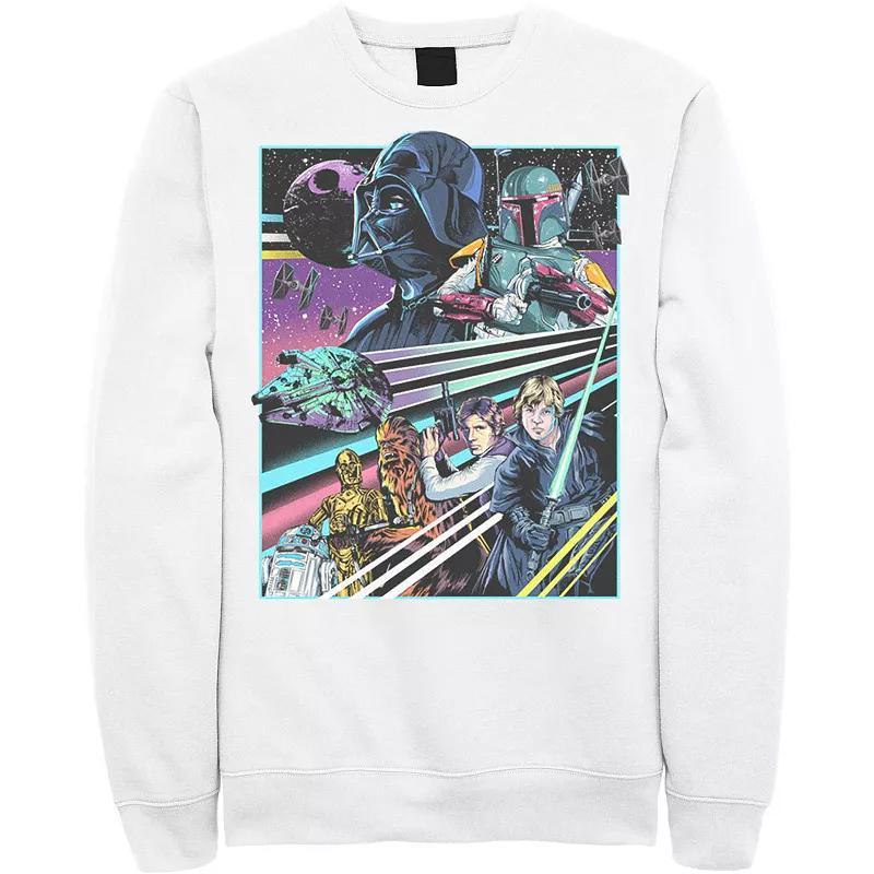 Mens Star Wars Neon Rebel Alliance Poster Sweatshirt Product Image