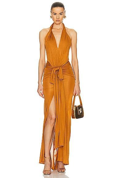 Blumarine Maxi Dress in Orange Product Image