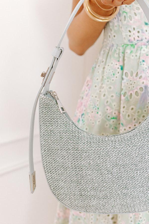 The Luna Spring Woven Purse in Airy Blue Product Image