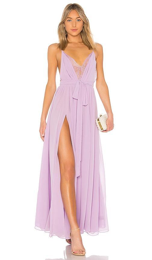 Michael Costello x REVOLVE Justin Gown in Pink. Product Image