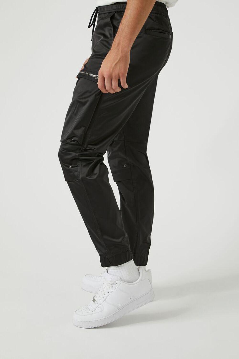 Satin 3D Pocket Cargo Joggers | Forever 21 Product Image