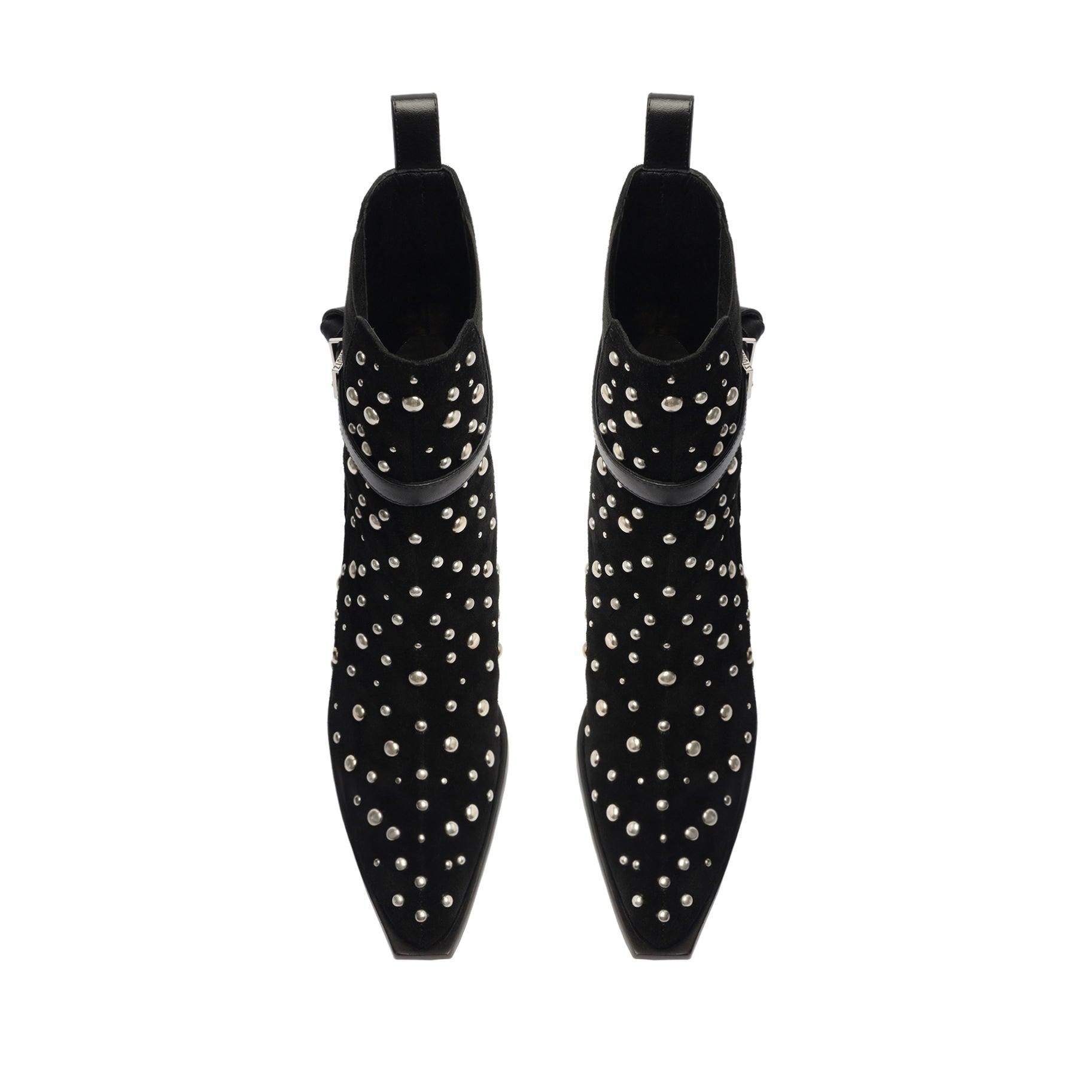 Womens Kelsey 90MM Studded Nubuck Booties Product Image