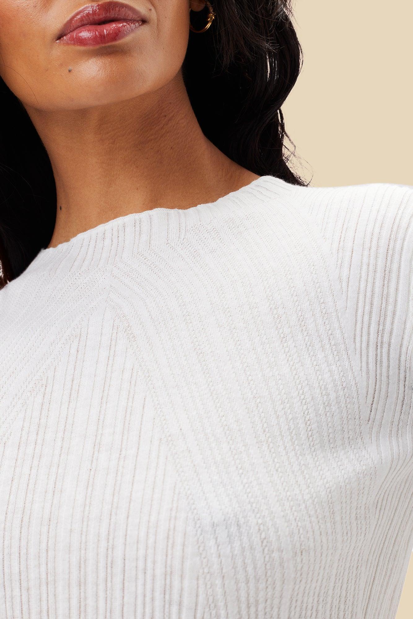 Claire Mock Neck Sweater - Ivory Product Image