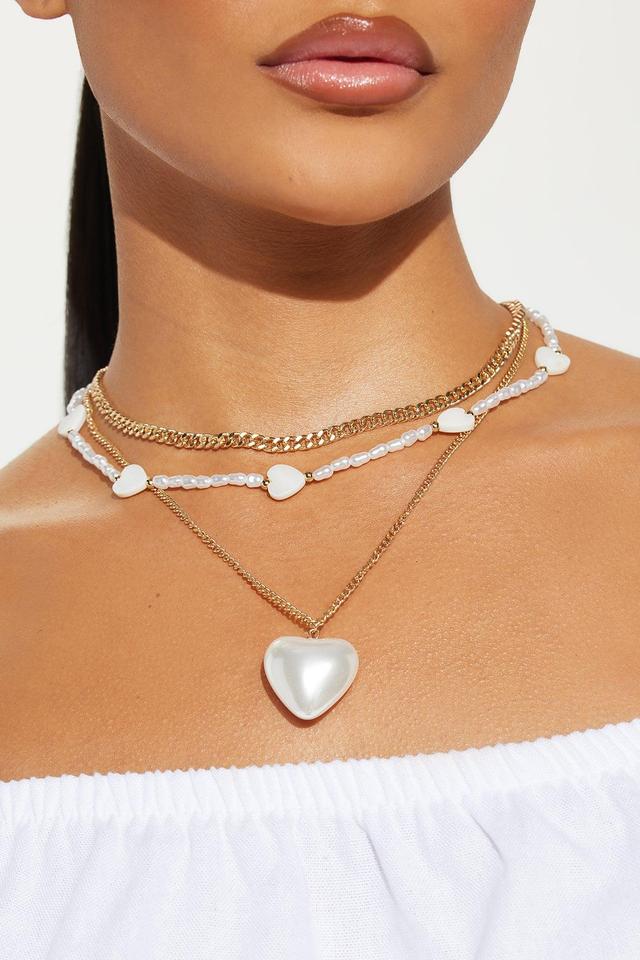 A Love For Pearls Necklace - White/Gold Product Image