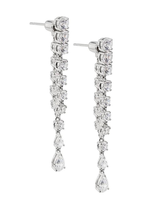 Womens Perfect Cubic Zirconia Tennis Swag Earrings Product Image