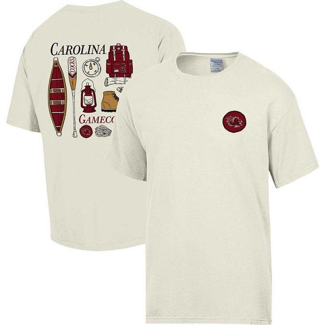 Mens Comfort Wash Cream South Carolina Gamecocks Camping Trip T-Shirt Product Image