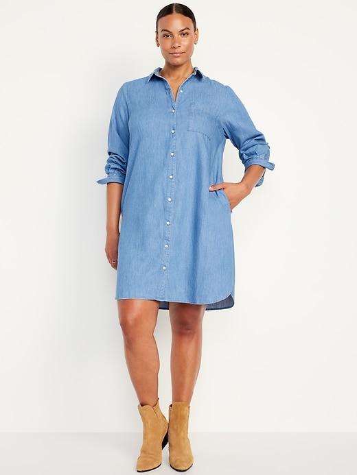 Jean Mini Shirt Dress Product Image