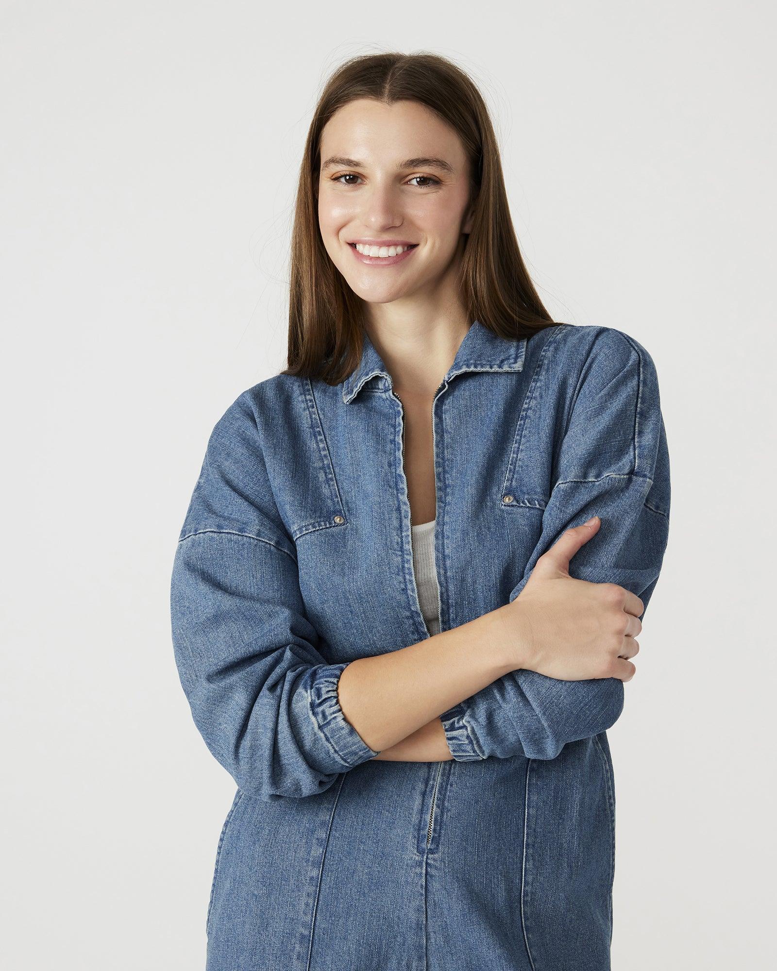 TRISTA DENIM JUMPSUIT Female Product Image