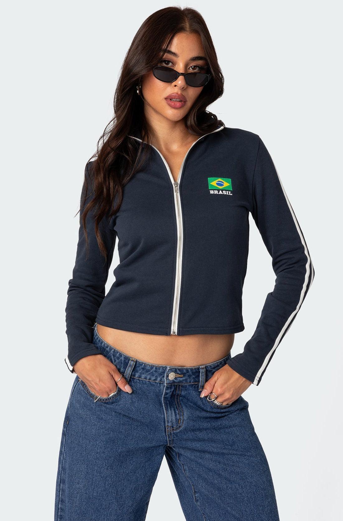 Brasil Zip Up Sweatshirt Product Image