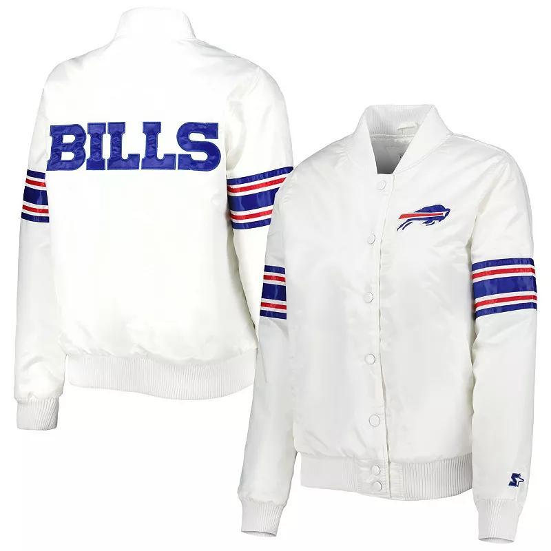 Womens Starter Buffalo Bills Line Up Satin Full-Snap Varsity Jacket Product Image