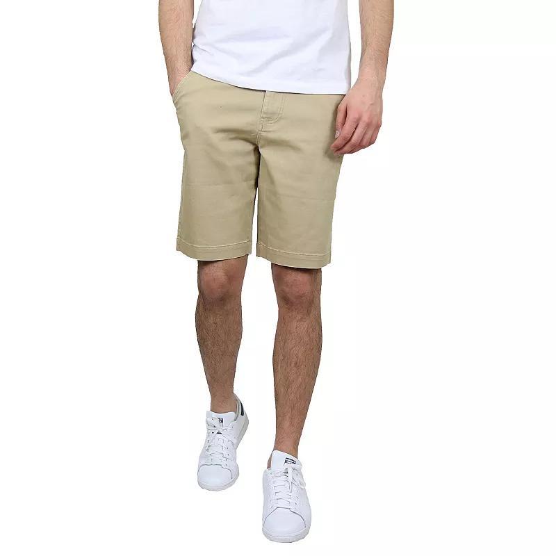 Mens Galaxy by Harvic 5-Pocket Flat-Front Slim-Fit Stretch Chino Shorts Green Product Image