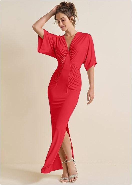 Drape Sleeve Maxi Dress Product Image